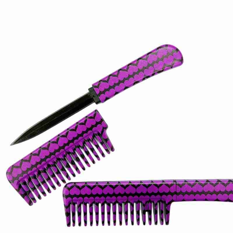 fake foldable knife comb